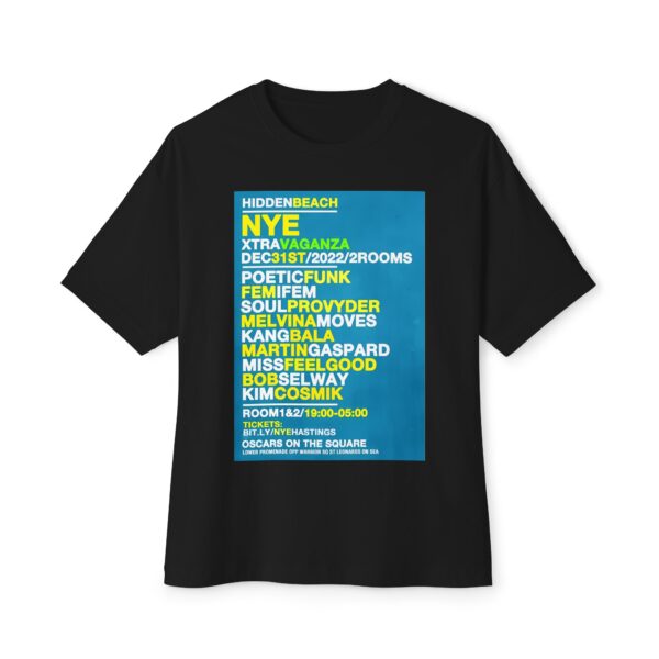 HiddenBeach NYE 2022 Tee – Oscars On The Square, St Leonards‑on‑Sea - Image 5