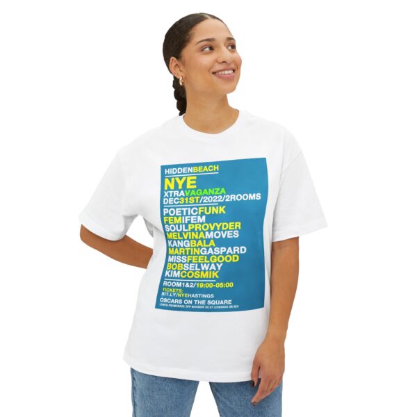 HiddenBeach NYE 2022 Tee – Oscars On The Square, St Leonards‑on‑Sea - Image 3